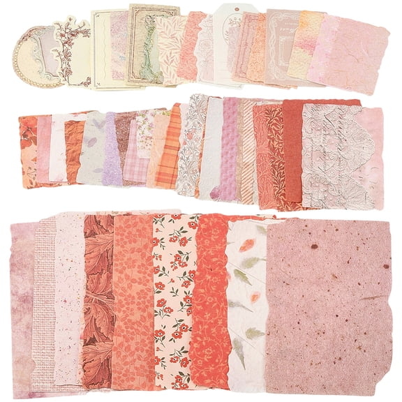 50 Styles 100 Sheets Scrapbook Collage Paper Collage Paper Packs Bulk Pink Spring Flower European Aesthetic Paper Sheets