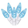 thumbnail image 1 of 50 Teal C6 LED Lights on White Wire, 25 ft. Christmas Light Set with 6 in. Spacing, 1 of 1