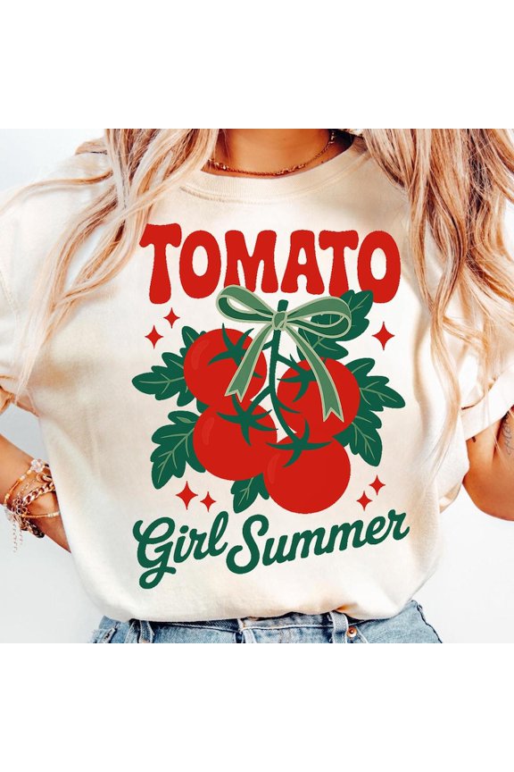 50+ Tomato Summer Sublimation Bundle, Farmers Market Retro Garden Food Clipart, Farm Fresh Comfort Colors Unisex Cotton T-Shirt, Size S-3XL