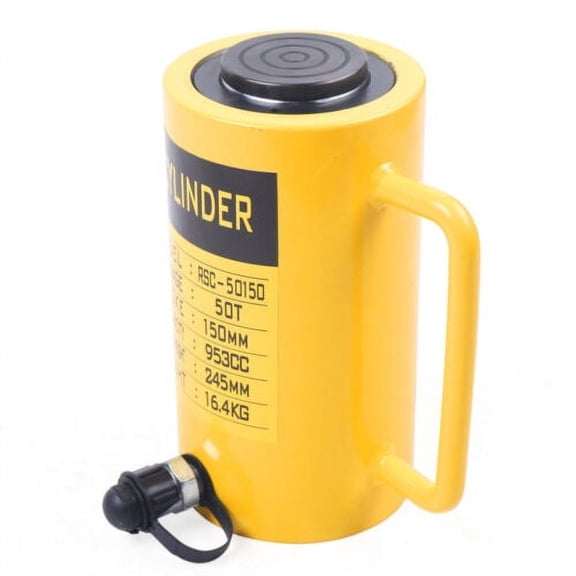50 Ton 6'' Stroke Hydraulic Cylinder Jack Single Acting Solid Ram Steel
