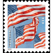 50 US Flag 2022 USPS Forever Postage Stamp First Class Red White Blue Star America Celebrate Anniversary Wedding Beauty 50 Stamps