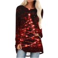 thumbnail image 1 of 50% off Ugly Christmas Sweater! TMOYZQ Women's Long Sleeve Shirts Christmas Tree Print Fall Winter Pullover Sweatshirts Casual Loose Fit Lightweight Cozy Blouse for Xmas Holiday Parties, 1 of 4