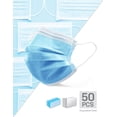 thumbnail image 1 of 50 Units Box Disposable Face Masks Breathable 3 Ply Earloop, 1 of 5