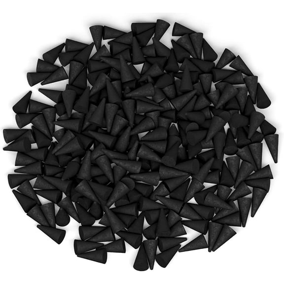 50 Unscented Charcoal Incense Cones 1" TOPFLOW - 100% Natural Blanks - Great for DIY Aromatherapy Incense Making, Burner and Holder