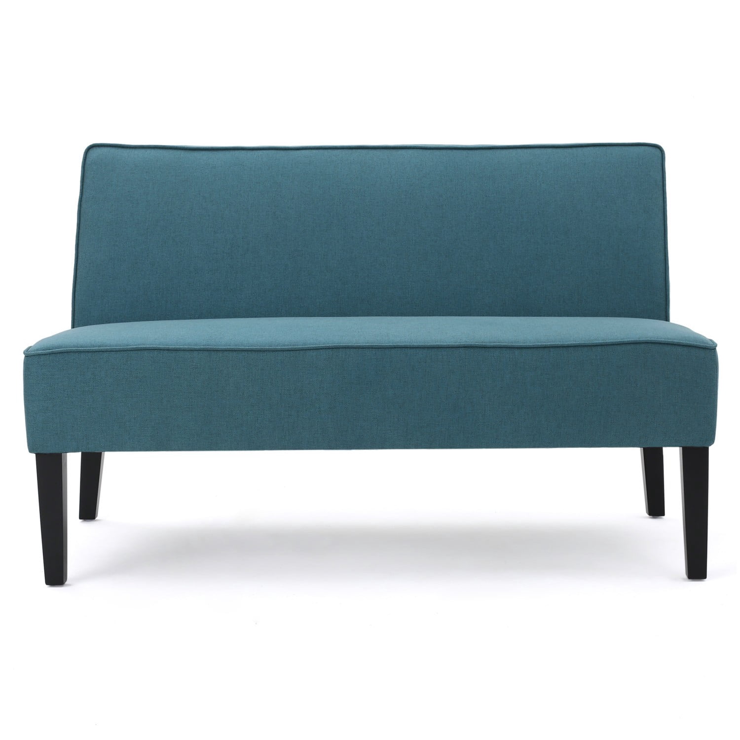 50" Upholstered Loveseat Sofa Modern 2 Seater Couch with Birch Wood Legs, Linen Fabric Small Space Sofa for Living Room Bedroom Office, Teal
