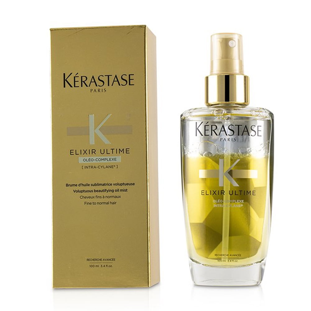 ($50 Value) Kerastase Elixir Ultime L'Huile Legere Oil Mist for Fine to Normal Hair, 3.4 oz