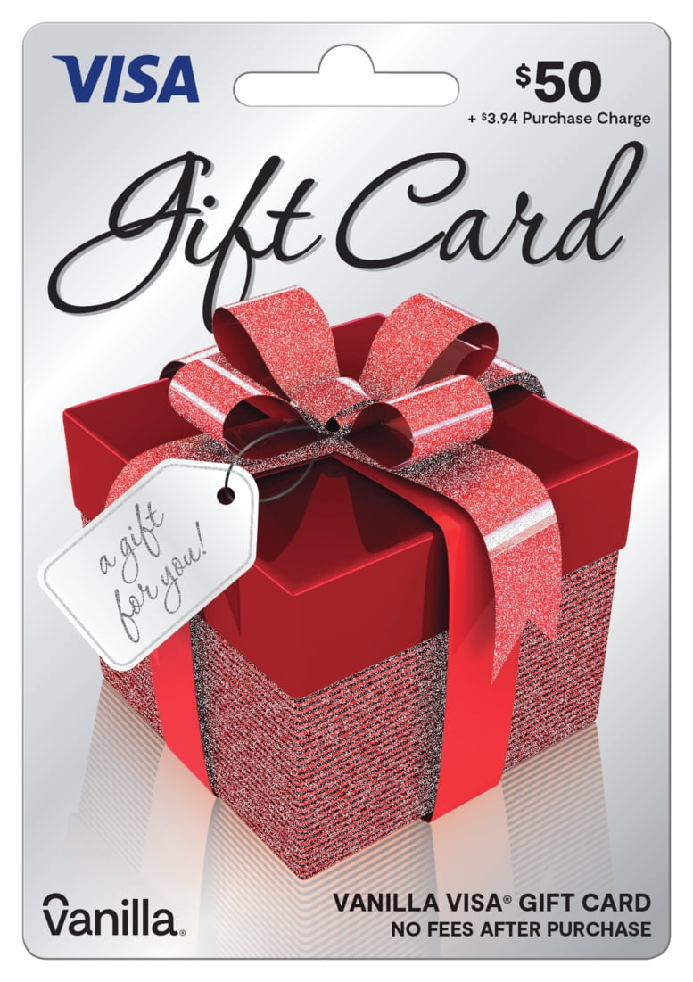 $50 Vanilla Visa Shiny Bow Gift Card