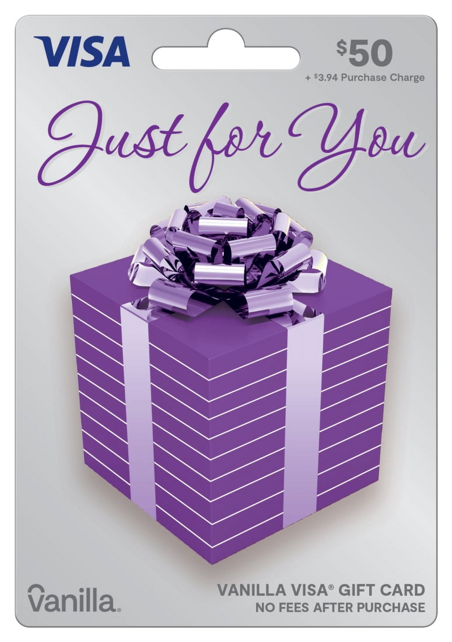  50 Vanilla Visa Shiny Bow Gift Card Walmart