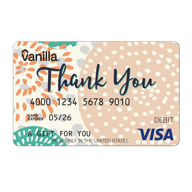 50 Vanilla Visa Thank You eGift Card plus 3.94 Purchase Fee Walmart