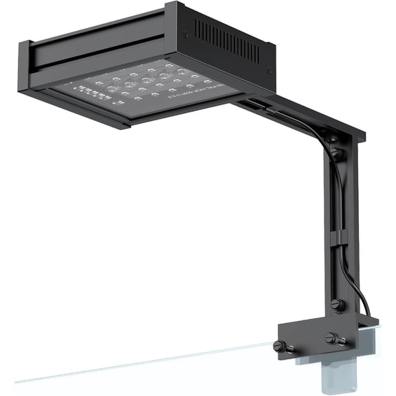 50 W Saltwater Aquarium Light for SPS & LPS Corals, Clip- Dimmable  Reef Light with Adjustable Brightness, Day/Night Modes, Timer, Blue  Violet UV Lighting for 1-40 Gallon Fish Tank