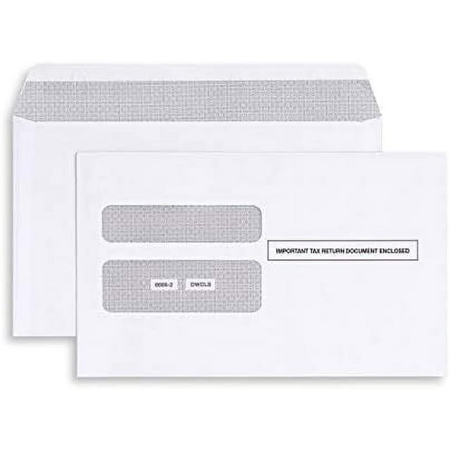 50 W2 Envelopes, Self Seal, Double Window Security Envelopes Designed ...