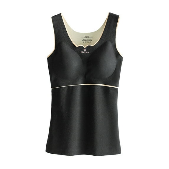 50% off Walmart+ YODETEY Thermal Underwear for Women,Women's Winter Self-Heating Lace Warm And Seamless Fleece Bottoming Cold-Proof Warm Underwear Vest/Black