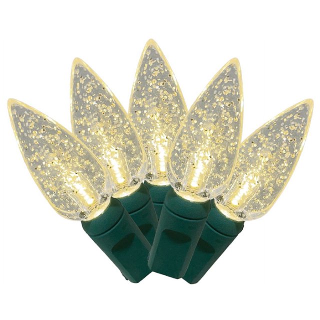50 Warm White LED C6 Christmas String Lights, by Holiday Time