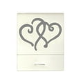 thumbnail image 1 of 50 White 20 Strike Matches with  Printed Hearts in Gray Matchbooks for Wedding, Anniversary, Birthdays etc, 1 of 2