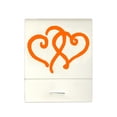 thumbnail image 1 of 50 White 20 Strike Matches with  Printed Hearts in Orange Matchbooks for Wedding, Anniversary, Birthdays etc, 1 of 2