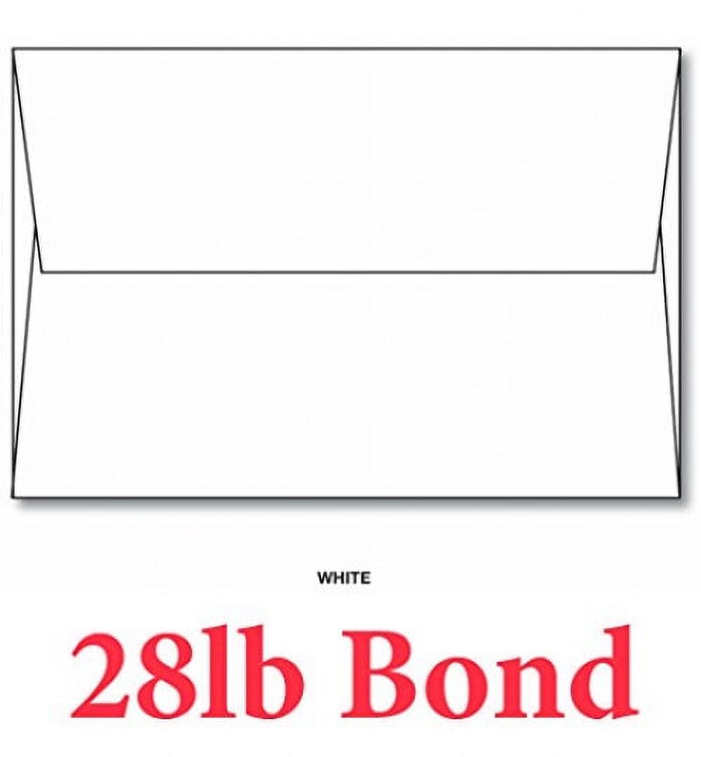 50 White A7 Envelopes - 7.25" x 5.25" - Square Flap