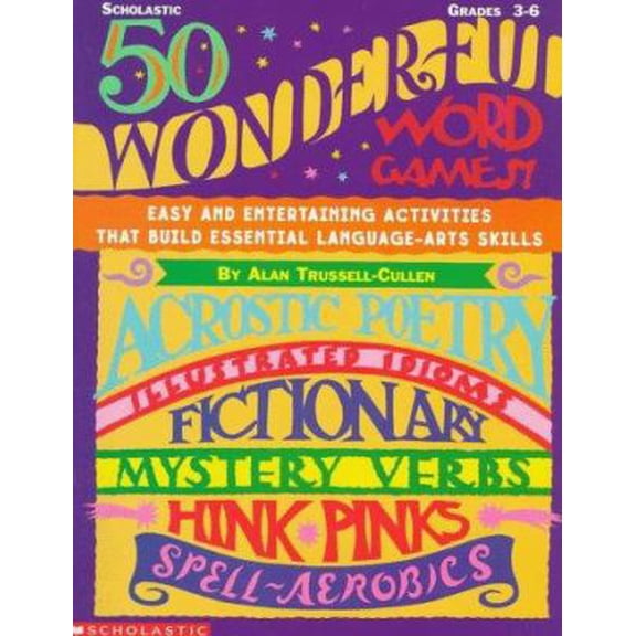 Pre-Owned 50 Wonderful Word Games (Grades 3-6) (Paperback) 059096559X 9780590965590