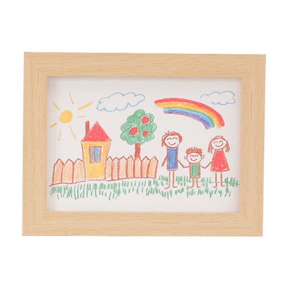 50 Wooden Art Frames Children Drawing Memories Keepsake Photo Frame, Classic Magnetic Frames for Kids’ Drawings & Keepsakes (S)
