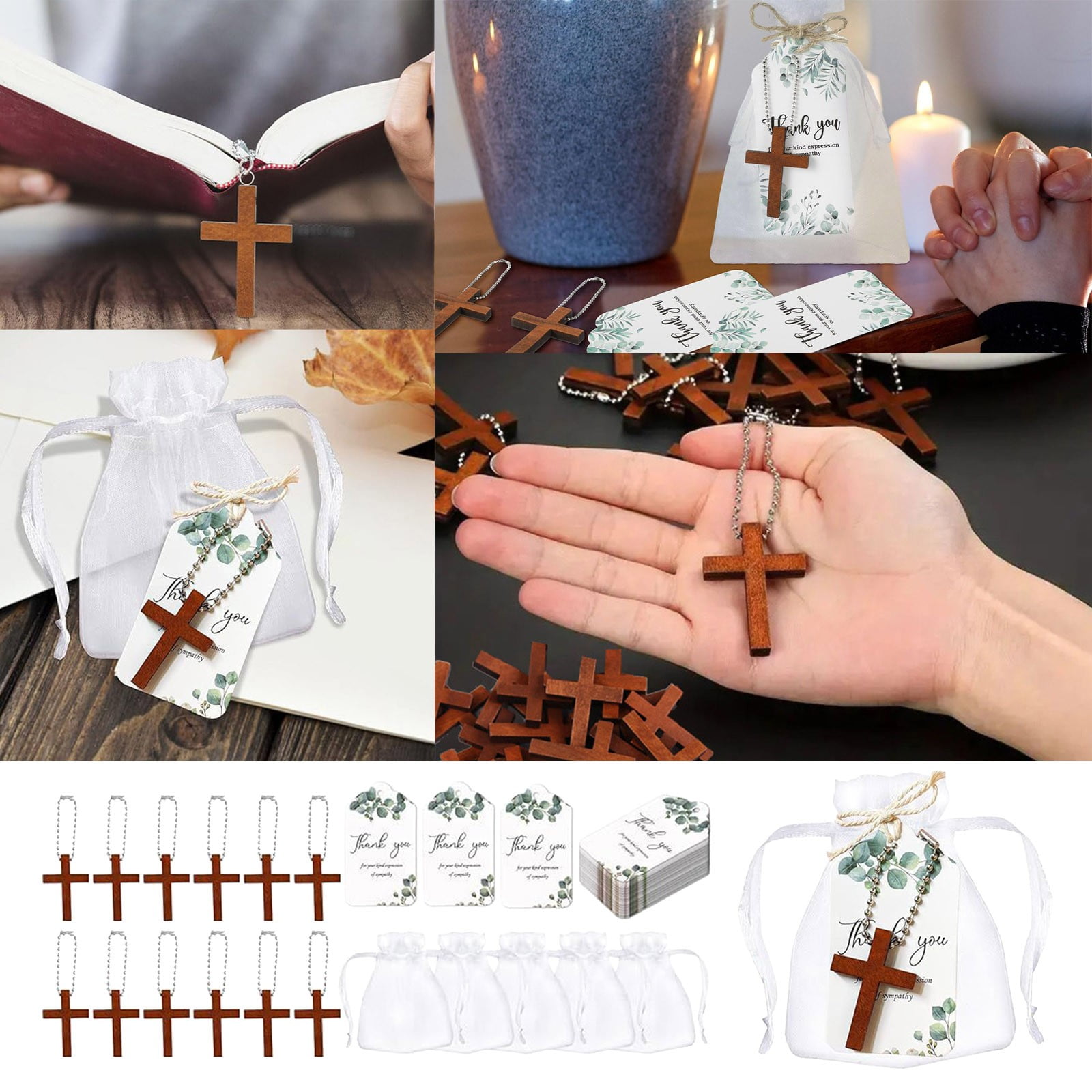 50 Wooden Keychain 100 Easter Thank You Cards 50 Bags For Celebration Of Life Easter Blank