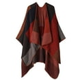 thumbnail image 1 of Up To 50% off Wraps for Women Women's Plaid Shawl Wraps Open Front Poncho Cape Oversized Sweaters Casual Cardigan Shawls for Fall Winter Women's Blended Shawl, 1 of 4