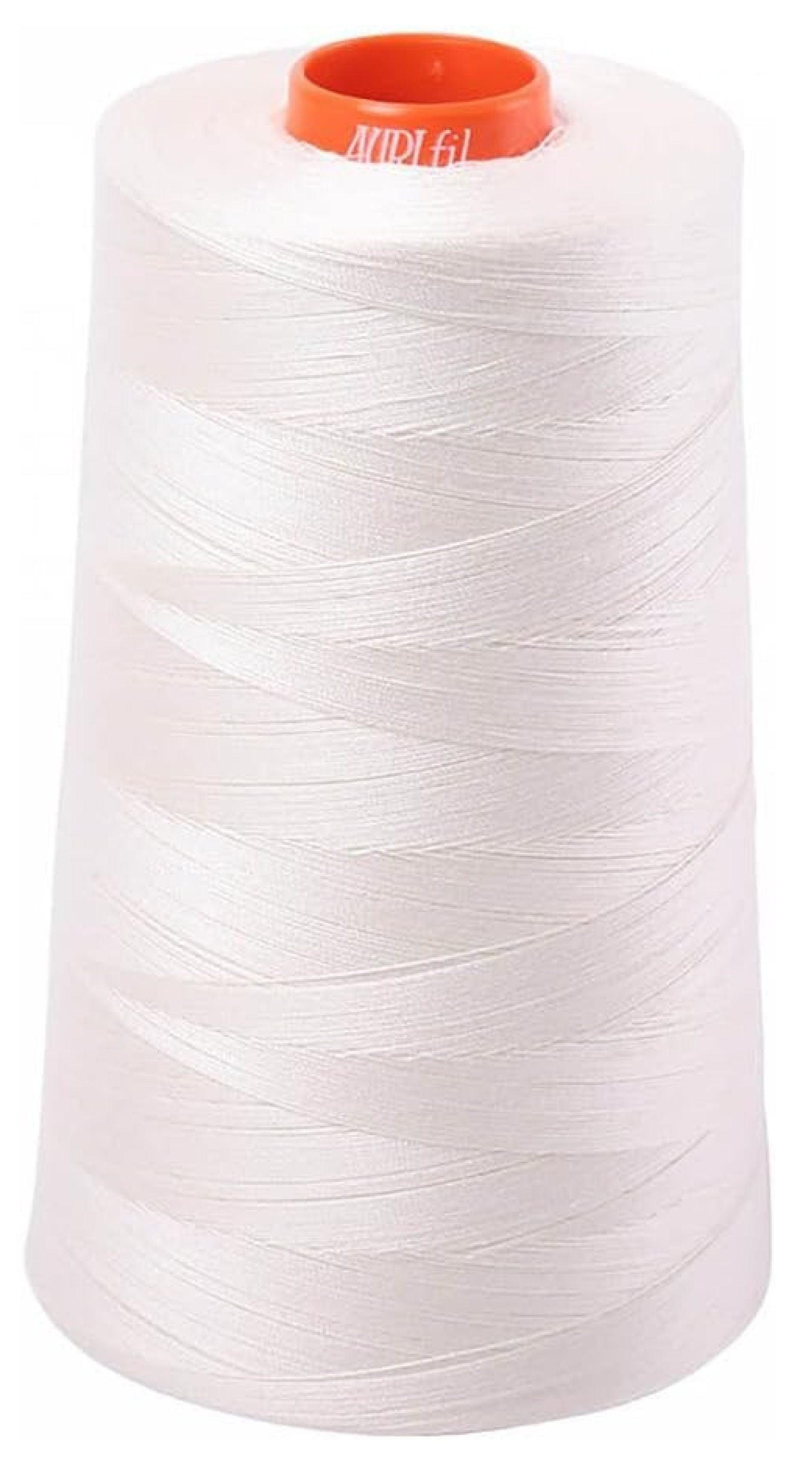 50 Wt 100% Cotton Thread - 6542 Yard Cone, Chalk - for Quilting, Piecing, Applique & Embroidery - Long Staple, Durable Sewing Thread