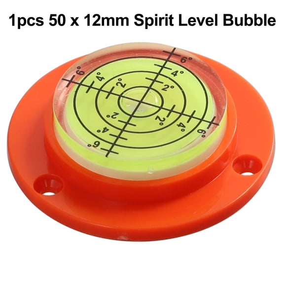 50 X 12mm Spirit Level Bubble Black Angle Clear Mini Round Leveller Bullseye