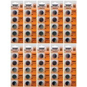 50 X Powertron CR2016 3 Volt Lithium Coin Battery button cells 10 X packs of 5