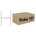 thumbnail image 1 of 50 Yard Sign Stakes 10x15 Inch H-Frame - 9 Gauge Galvanized Wire - Corrugated Plastic Sign Holders - 15" Tall, 10" Wide - for 4mm/5mm Signs, 1 of 9