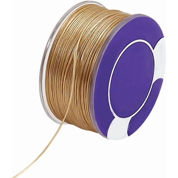 50 Yards 0.1mm Beading Thread Nylon String for Bracelets Seed Bead String Beading Cord Nylon Sewing Thread for Stitching Beading Bracelet Necklace Jewelry Making Moccasin