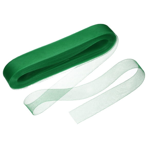 50 Yards 2 Inch Stiff Horsehair Braid, Wide Horsehair Trim for Polyester Boning Sewing Wedding Dance Dress Hat Shaping Trimming Accessories, Grass Green