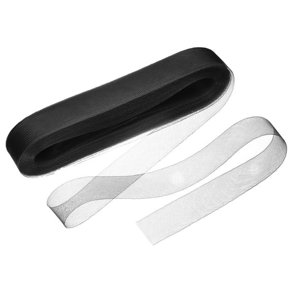 50 Yards 2 Inch Stiff Horsehair Braid, Wide Horsehair Trim for Polyester Boning Sewing Wedding Dance Dress Hat Shaping Trimming Accessories, Black