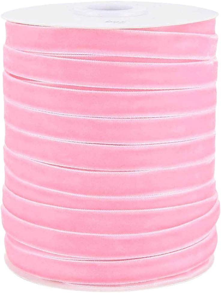 Velvet Ribbon Single Face Spool Silky Velvet Fabric For Bouquets DIY Crafts Gift Wrapping Wedding Party Red 1 1 2 Inch X 25 Yard - View #3