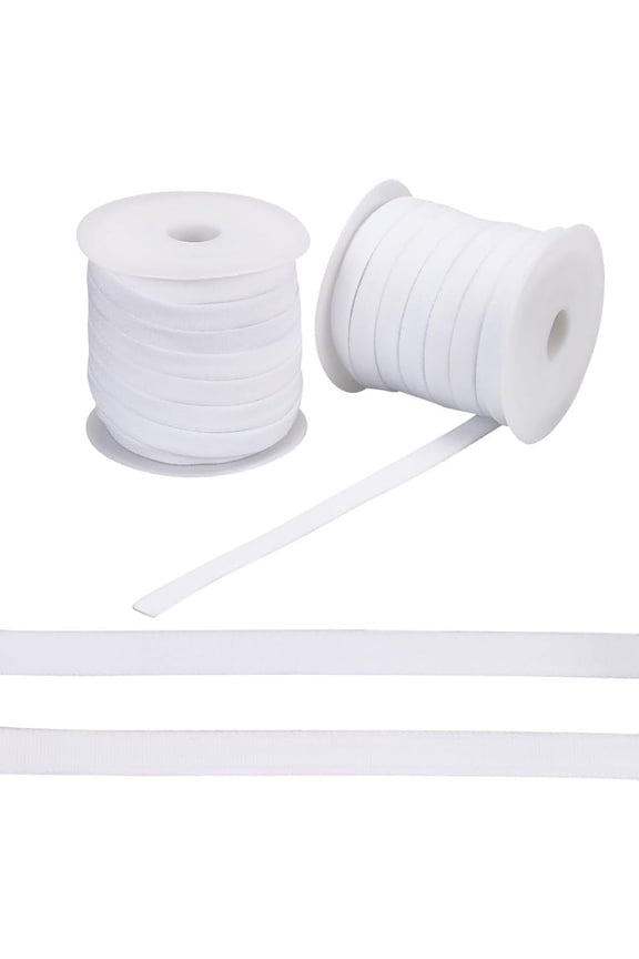 50 Yards Bra Strap Elastic 0.47 inch Underwire Casing Elastic Band Flat Nylon Elastic Bra Band Replacement Bra Cover Band Ribbon with Plastic Spool