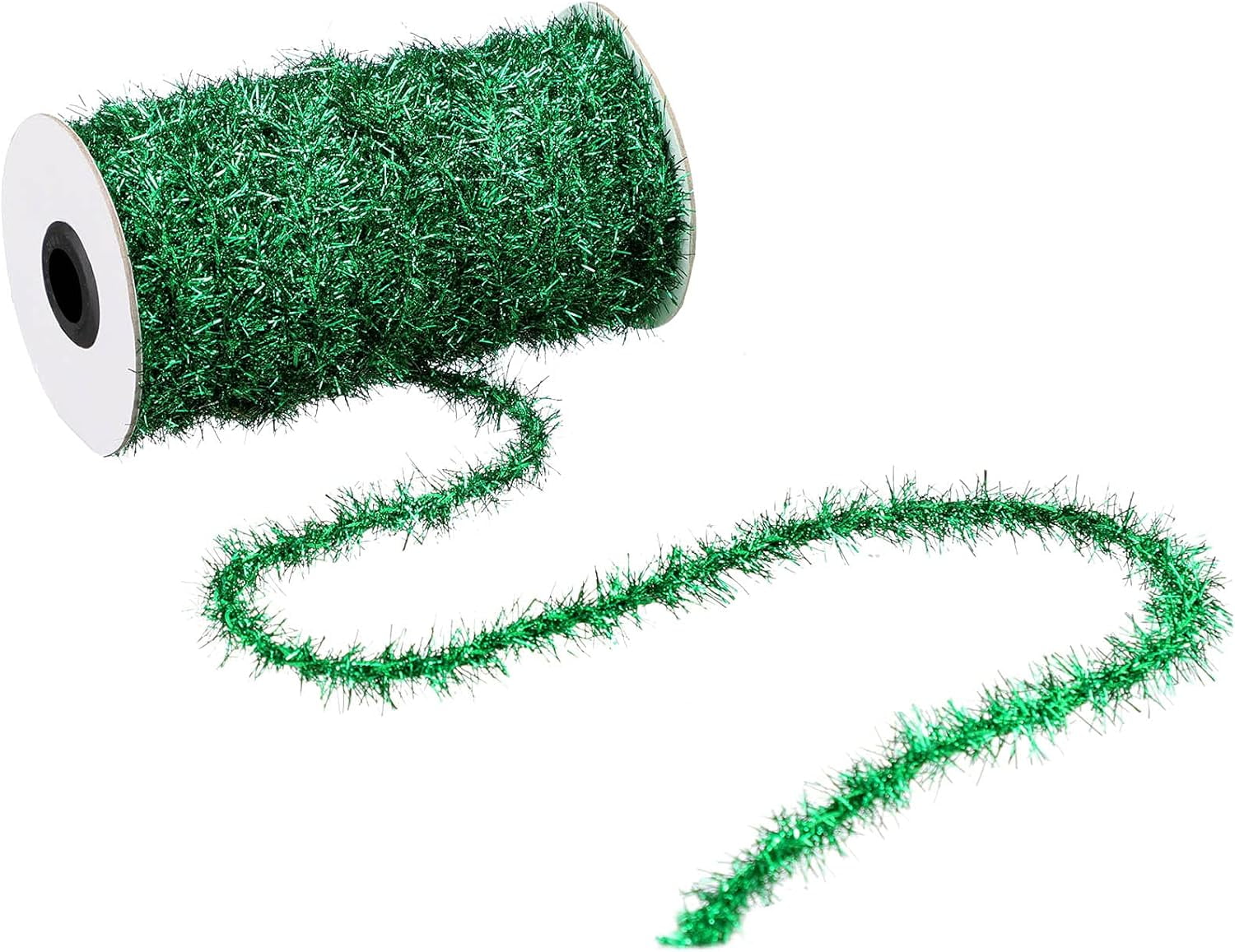 50 Yards Christmas Tinsel Garland Thin Glitter Tinsel Metallic Holiday ...