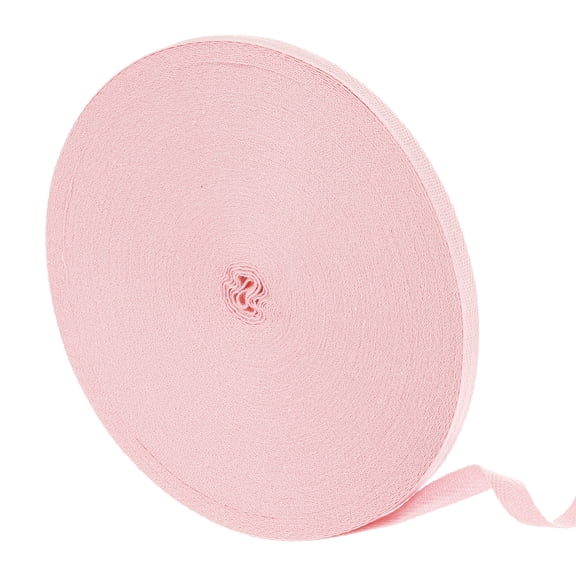 50 Yards Cotton Twill Tape, 10mm Herringbone Webbing Ribbon Bias Binding Tapes Purple Pink