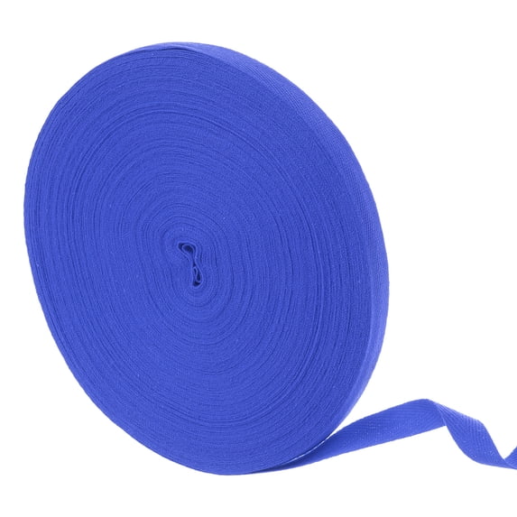 50 Yards Cotton Twill Tape,15mm Herringbone Webbing Ribbon Bias Binding Tapes Sapphire Blue