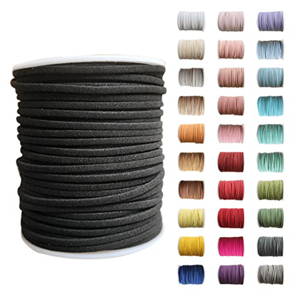 50 Yards Faux Suede Cord 2.5mm Suede Lace Faux Leather Cord, Microsuede ...
