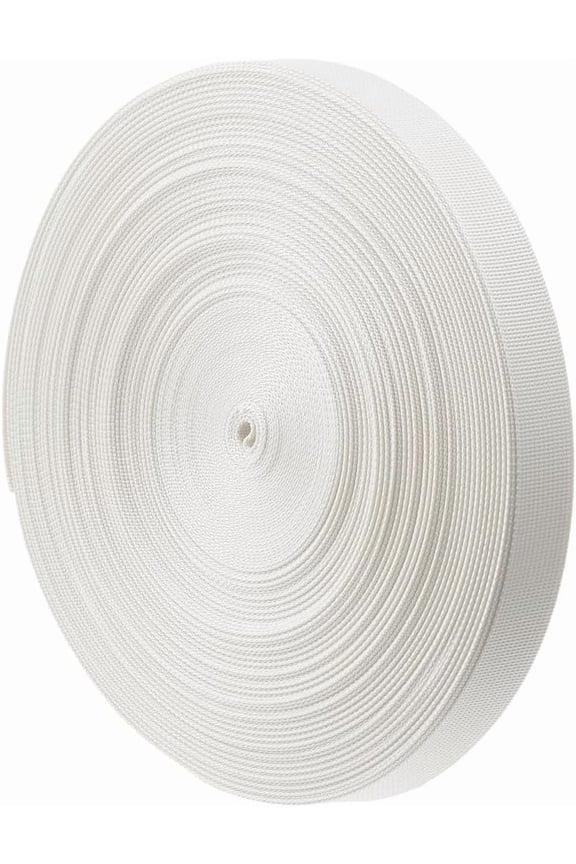 50 Yards Nylon Webbing Beige Heavy Duty Webbing Strap 1 Inch Wide Flat Straps Durable Webbing Strap for Pet Collars Dog Leash Seat Belt Backpack Outdoor DIY Gear Repair for DIY