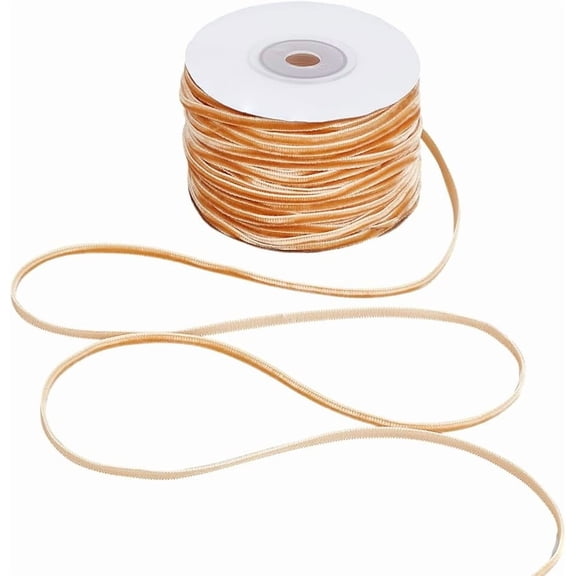 50 Yards Single Face Velvet Ribbon Flat Peru 1/8 inch(3mm) for diy