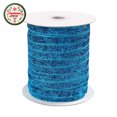 thumbnail image 1 of 50 Yards Thin Glitter Wire Mesh Ribbon with Sparkle Christmas Wired Ribbons Metallic Ribbon for Christmas Tree Decoration,Wreath Garland Bow Making Gift Wrap Ribbon Sky Blue, 1 of 4