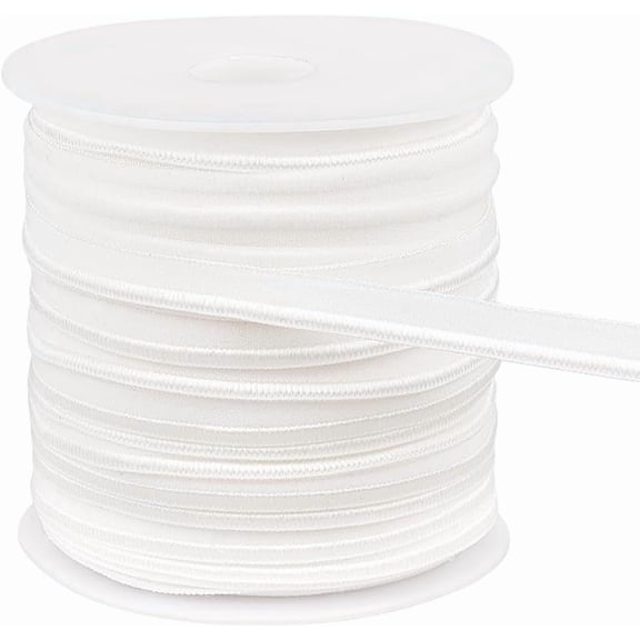 50 Yardsx0.35 Inch Piping Trim with Welting Cord White Elastic Piping Bias Tape Piping Cord Trim for Sewing Home Decoration DIY Crafts White DIY