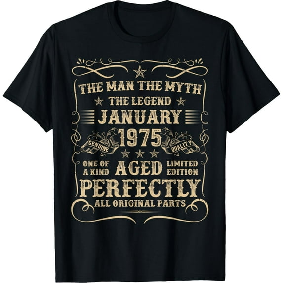 50 Year Old Birthday Gifts For Men January 1975 50th Bday T-Shirt