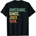 thumbnail image 1 of 50 Year Old Gifts 50th Birthday Men Awesome Since July 1974 T-Shirt, 1 of 3