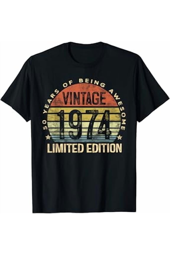 50 Year Old Gifts Vintage 1974 Edition 50th Birthday T-Shirt
