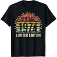 thumbnail image 1 of 50 Year Old Gifts Vintage 1974 Limited Edition 50th Birthday T-Shirt, 1 of 4