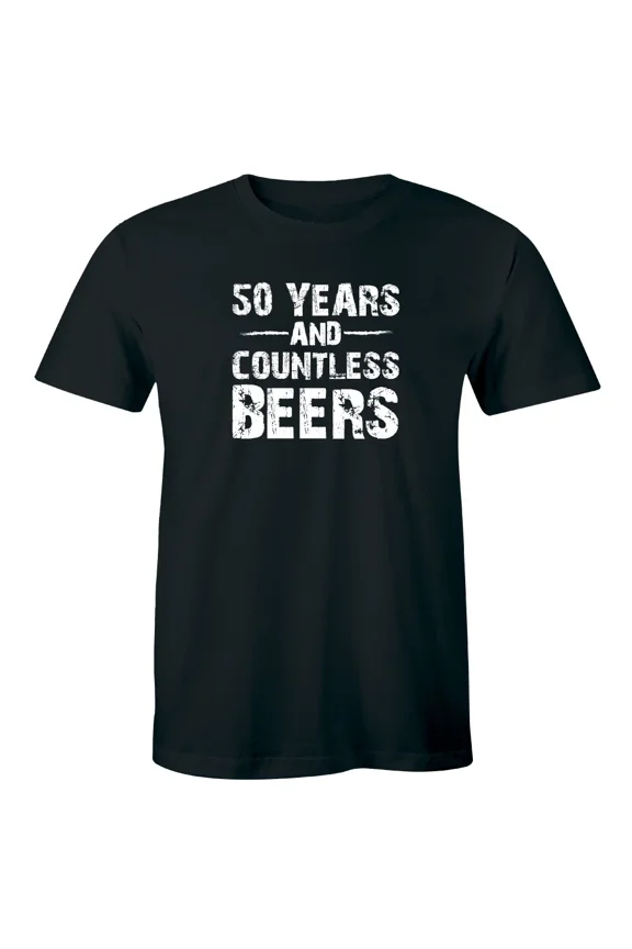 50 Years Countless Brews Funny Birthday Gift For Him Apparel Unisex T-Shirt, up to size 5XL