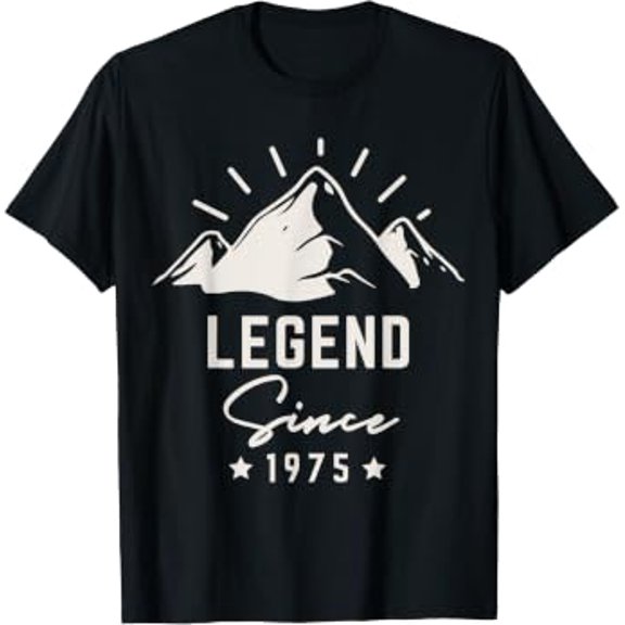 50 Years Old Legend Since 1975 Birthday Mountain T-Shirt