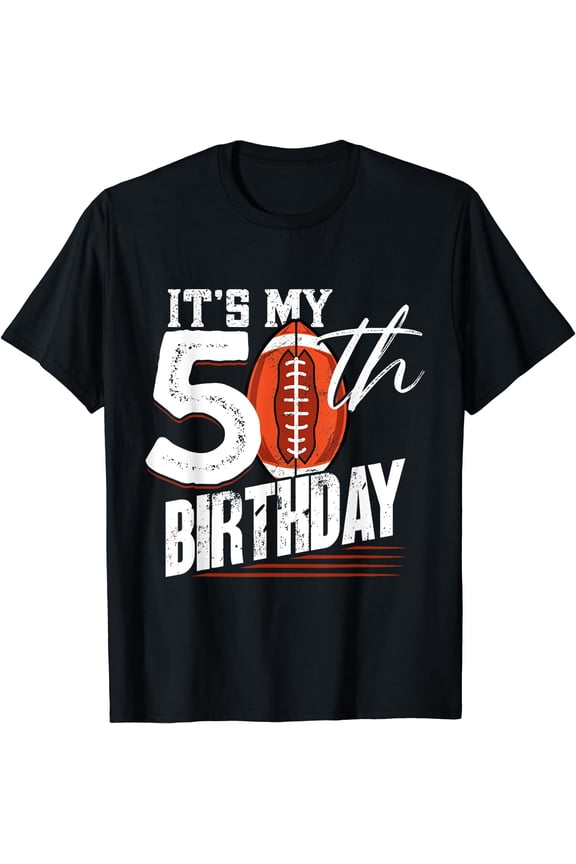 50 Years Old Vintage American Football 50th Birthday T-Shirt Black Medium