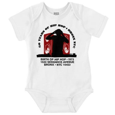 50 Years of Hip Hop DJ Silhouette Romper Boys or Girls Infant Baby Brisco Brands 12M
