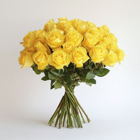 50 Yellow Roses - Fresh Flowers